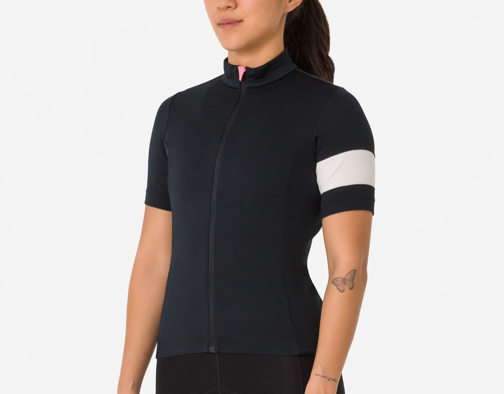 Rapha Classic Jersey Women Black Cycling Merino Wool Blend Performance M A010816